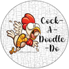ROUND Digital Graphic Design COCK-A-DOODLE-DO 2 Sublimation PNG SVG Lake House Sign Farmhouse Country Home Cabin KITCHEN Wall Art Decor Wreath Design Charger Plates Gift Idea Crafters Delight HAPPY CRAFTING {{ JAMsCraftCloset }}