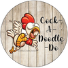 ROUND Digital Graphic Design COCK-A-DOODLE-DO 3 Sublimation PNG SVG Lake House Sign Farmhouse Country Home Cabin KITCHEN Wall Art Decor Wreath Design Charger Plates Gift Idea Crafters Delight HAPPY CRAFTING {{ JAMsCraftCloset }}