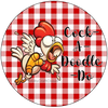 ROUND Digital Graphic Design COCK-A-DOODLE-DO 4 Sublimation PNG SVG Lake House Sign Farmhouse Country Home Cabin KITCHEN Wall Art Decor Wreath Design Charger Plates Gift Idea Crafters Delight HAPPY CRAFTING {{ JAMsCraftCloset }}