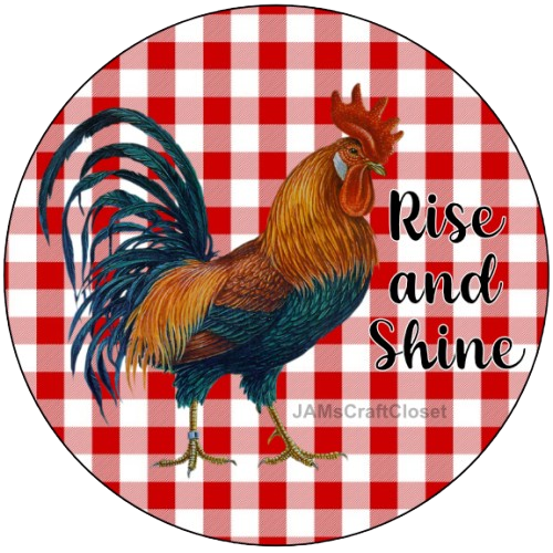 ROUND Digital Graphic Design RISE AND SHINE 3 Sublimation PNG SVG Lake House Sign Farmhouse Country Home Cabin KITCHEN Wall Art Decor Wreath Design Charger Plates Gift Idea Crafters Delight HAPPY CRAFTING {{ JAMsCraftCloset }}
