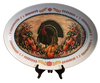Plastic OVAL WHITE TRAY Farmhouse Country Kitchen Home Thanksgiving Decor TURKEY AND PUMPKINS Wall Art Shelf Sitter Handmade &nbsp;- JAMsCraftCloset