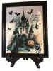Vintage Wood Frame Decoupage On Glass IT IS TIME TO FLY Halloween Witch Wall Art Shelf Sitter Gift Idea {{ JAMsCraftCloset }}