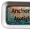 TRAY WHITE Plastic Rectangle Decoupaged Upcycled Repurposed BOAT DECOR DOOR Wall Art ANCHORS AWEIGH Cabin Cruiser Decor Wall Art Gift - JAMsCraftCloset