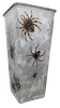 Glass VASE Decoupaged HALLOWEEN SPIDERS Shelf Sitter Country Farmhouse Shabby Chic Victorian BoHo Decor Holiday Decor Gift Idea - JAMsCraftCloset