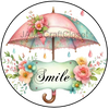 ROUND Digital Graphic Design SMILE Sublimation PNG SVG Country Farmhouse Sign Bedroom Child's Room Wall Art Decor Wreath Design Love Gift Crafters Delight HAPPY CRAFTING {{ JAMsCraftCloset }}