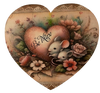 Heart Large Wooden Decoupaged Farmhouse Country Wall Art BE MINE - MICE AND FLORAL Handmade Valentine Gift Idea Crafters Delight {{ JAMsCraftCloset }}