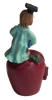Figurine WORLDS BEST TEACHER - OPEN APPLE - STUDENTS Shelf Sitter Teacher Gift Desk Decor - JAMsCraftCloset