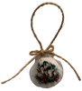 SCALLOP SEASHELL CHRISTMAS ORNAMENT- FARM ANIMALS Christmas Ornaments SET 5 - HOLIDAY DECOR - Handmade Hand Painted DECOUPAGED Repurposed Upcycled Gift SET OF 2 Ornaments - JAMsCraftCloset