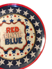 Plastic Round Star TRAY Farmhouse Country Patriotic RED WHITE BLUE Wall Art HAPPY FOURTH OF JULY Cottage Chic Victorian Decor Handmade Gift Idea &nbsp;- JAMsCraftCloset