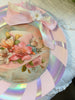 Plastic Round Pink and Silver TRAY Farmhouse Country Easter Decor VINTAGE EASTER BONNET Wall Art HAPPY EASTER Cottage Chic Victorian Decor Handmade Gift Idea &nbsp;- JAMsCraftCloset