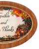 Hard Plastic OVAL TRAY Farmhouse Country Home Decor GATHER AND GIVE THANKS Wall Art Cottage Chic Kitchen Decor Bar Decor Victorian Decor Handmade Gift Idea &nbsp;- JAMsCraftCloset