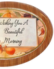 Hard Plastic OVAL TRAY Farmhouse Country Home Decor WISHING YOU A BEAUTIFUL MORNING Wall Art Cottage Chic Kitchen Decor Bar Decor Victorian Decor Handmade Gift Idea &nbsp;- JAMsCraftCloset