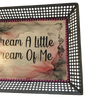 TRAY GRAY METAL Rectangle Decoupaged Hand Painted Upcycled Repurposed Wall Art DREAM A LITTLE DREAM OF ME Home Decor Decor LOVE Wall Art Gift - JAMsCraftCloset