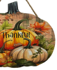 LARGE WOODEN PUMPKIN Handmade and Hand Painted Wall Art Shelf Sitter THANKFUL - PUMPKINS Decoupaged FALL Decor Gift Idea Door Decor Home Decor Unique - JAMsCraftCloset