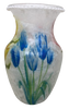 Glass VASE Decoupaged TULIPS Wedding Decor Shelf Sitter Vase Shabby Chic Victorian BoHo Decor Gift Idea - JAMsCraftCloset