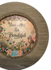 Plastic Light Brown Wood Grain CHARGER PLATE Farmhouse Country Wall Art YOU ARE SO BEAUTIFUL Handmade Valentine's Day Gift Idea - JAMsCraftCloset