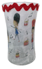 Glass VASE Decoupaged DRUM MAJORETTE Nursery Decor Child's Room Decor Shelf Sitter Shabby Chic Victorian BoHo Decor Gift Idea - JAMsCraftCloset
