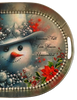 Galvanized Metal Oval TRAY Holiday Decor Farmhouse Country Shelf Sitter Wall Art SNOWMEN FALL FROM HEAVEN UNASSEMBLED Christmas DECOR Handmade Gift Idea &nbsp;- JAMsCraftCloset