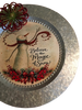 Galvanized Metal Round Charger Plate Christmas Decor Decoupaged Farmhouse Country Wall Art Shelf Sitter BELIEVE IN THE MAGIC OF SNOW Handmade Gift Idea - JAMsCraftCloset