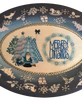 Plastic OVAL TRAY Farmhouse Country Home Holiday Decor BLUE AND WHITE MERRY CHRISTMAS Wall Art &nbsp;- JAMsCraftCloset