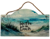 Galvanized Metal BEACH Positive Saying Sign Decoupaged Farmhouse Country Wall Art Home Decor Handmade Gift Idea