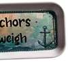 TRAY WHITE Plastic Rectangle Decoupaged Upcycled Repurposed BOAT DECOR DOOR Wall Art ANCHORS AWEIGH Cabin Cruiser Decor Wall Art Gift - JAMsCraftCloset