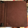 Vintage Leather Portfolio iPad Case RED 10” x 8.5” Tucked In Closure USED Shows Some Wear On Inside - JAMsCraftCloset
