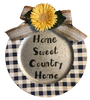 Dollar Tree Plastic CHARGER PLATE Farmhouse Country Wall Art HOME SWEET COUNTRY HOME Handmade Gift Idea Crafters Delight - JAMsCraftCloset