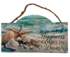 Galvanized Metal BEACH Positive Saying Sign Decoupaged Farmhouse Country Wall Art Home Decor Handmade Gift Idea - JAMsCraftCloset