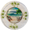 Dollar Tree CLEAR ROUND Plastic PLATE Beach Scene 2 Wall Art Design Handmade Home Decor Gift Idea Crafters Delight {{ JAMsCraftCloset }}