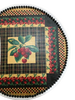 Pizza Pan DECOUPAGED FABRIC CHERRIES ON GIANT PIZZA PAN Farmhouse Country Home Decor KITCHEN Wall Art Handmade Hand Painted Repurposed Upcycled Gift Idea - JAMsCraftCloset