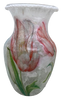 Glass VASE Decoupaged TULIPS Wedding Decor Shelf Sitter Vase Shabby Chic Victorian BoHo Decor Gift Idea - JAMsCraftCloset