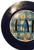 PLATE CHARGER NAVY BLUE PLASTIC ROUND DECOUPAGED Upcycled Repurposed Wall Art or Shelf Sitter EAT Kitchen Decor Home Decor Wall Art Gift WEDDING - JAMsCraftCloset