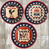 Plastic Round Star TRAY Farmhouse Country Patriotic AMERICA - LOVE IT OR LEAVE IT Wall Art HAPPY FOURTH OF JULY Cottage Chic Victorian Decor Handmade Gift Idea &nbsp;- JAMsCraftCloset