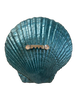 LARGE SCALLOP SEASHELL Aqua Teal LET YOUR HEART DRIFT WHERE THE WAVES TAKE YOU- BEACH COASTAL DECOR Wall Art Handmade Hand Painted DECOUPAGED Repurposed Upcycled Gift - JAMsCraftCloset