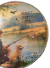 Decoupaged 33 1/3 Vinyl Record PERFECT SUMMER DAY Boy and Dog Fishing Wall Art Shelf Sitter Child's Room Decor Country Farmhouse Home Decor Gift Idea - JAMsCraftCloset