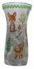 Glass VASE Decoupaged WOODLAND ANIMALS Nursery Decor Child's Room Decor Shelf Sitter Shabby Chic Victorian BoHo Decor Baby Shower Gift Idea - JAMsCraftCloset