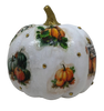 Styrofoam PUMPKIN Decoupaged and Hand Painted Shelf Sitter HELLO FALL Decor Gift Idea Home Decor Unique - JAMsCraftCloset