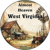 ROUND Digital Graphic Design ALMOST HEAVEN WEST VIRGINIA 2 Sublimation PNG SVG Lake House Sign Farmhouse Country Home Cabin KITCHEN Wall Art Decor Wreath Design Gift Crafters Delight HAPPY CRAFTING {{ JAMsCraftCloset }}