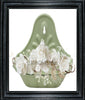 DIGITAL GRAPHIC DESIGN-Country-Floral-Vintage GREEN ENAMEL SOAP DISH White Floral-Sublimation-Download-Digital Print-Clipart-PNG-SVG-JPEG-Crafters Delight-Digital Art- JAMsCraftCloset