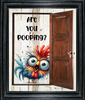 Digital Rectangle Graphic BATHROOM Design SVG-PNG-JPEG Decoupage Sublimation ARE YOU POOPING - BLUE CHICK - Farm Animal Download Crafters Delight - JAMsCraftCloset