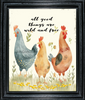 RECTANGLE SHAPED Digital Graphic Design HENS - WILD AND FREE - PNG SVG Lake House Sign Farmhouse Country Home Cabin Wall Art Shelf Sitter Decor Chef Gift Crafters Delight - JAMsCraftCloset
