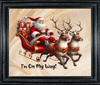 RECTANGLE SHAPED Digital Graphic Design SANTA IN SLEIGH - I AM ON MY WAY - PNG SVG Christmas Farmhouse Country Home Cabin Wall Art Decor Gift Crafters Delight HAPPY CRAFTING - JAMsCraftCloset