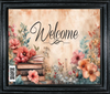 DIGITAL RECTANGLE Graphic Design FLORAL WELCOME - PNG SVG Lake House Sign Farmhouse Country Home Cabin Wall Art Shelf Sitter Decor Gift Crafters Delight {{ JAMsCraftCloset }}