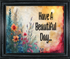 RECTANGLE SHAPED Digital Graphic Design VIBRANT FLORAL - HAVE A BEAUTIFUL DAY - PNG SVG Store or Shop Sign Farmhouse Country Home Cabin Wall Art Decor Gift Crafters Delight HAPPY CRAFTING - JAMsCraftCloset