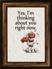 Digital Rectangle Graphic Design VALENTINE - YES I AM THINKING ABOUT YOU - PNG SVG PDF JPEG Farmhouse Country Home VALENTINE'S DAY HOLIDAY Decoupage Sublimation &nbsp;Design Gift Crafters Delight - JAMsCraftCloset