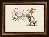 Digital Rectangle Graphic Design VALENTINE LOVE - DUCK WITH FLOWERS - PNG SVG PDF JPEG Farmhouse Country Home VALENTINE'S DAY HOLIDAY Decoupage Sublimation &nbsp;Design Gift Crafters Delight - JAMsCraftCloset