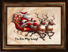 RECTANGLE SHAPED Digital Graphic Design SANTA IN SLEIGH - I AM ON MY WAY - PNG SVG Christmas Farmhouse Country Home Cabin Wall Art Decor Gift Crafters Delight HAPPY CRAFTING - JAMsCraftCloset