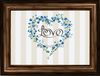 Digital Rectangle Graphic Design VALENTINE LOVE - BLUE FLORAL HEART - PNG SVG PDF JPEG Farmhouse Country Home VALENTINE'S DAY HOLIDAY Decoupage Sublimation &nbsp;Design Gift Crafters Delight - JAMsCraftCloset