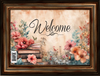 DIGITAL RECTANGLE Graphic Design FLORAL WELCOME - PNG SVG Lake House Sign Farmhouse Country Home Cabin Wall Art Shelf Sitter Decor Gift Crafters Delight {{ JAMsCraftCloset }}